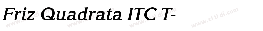 Friz Quadrata ITC T字体转换